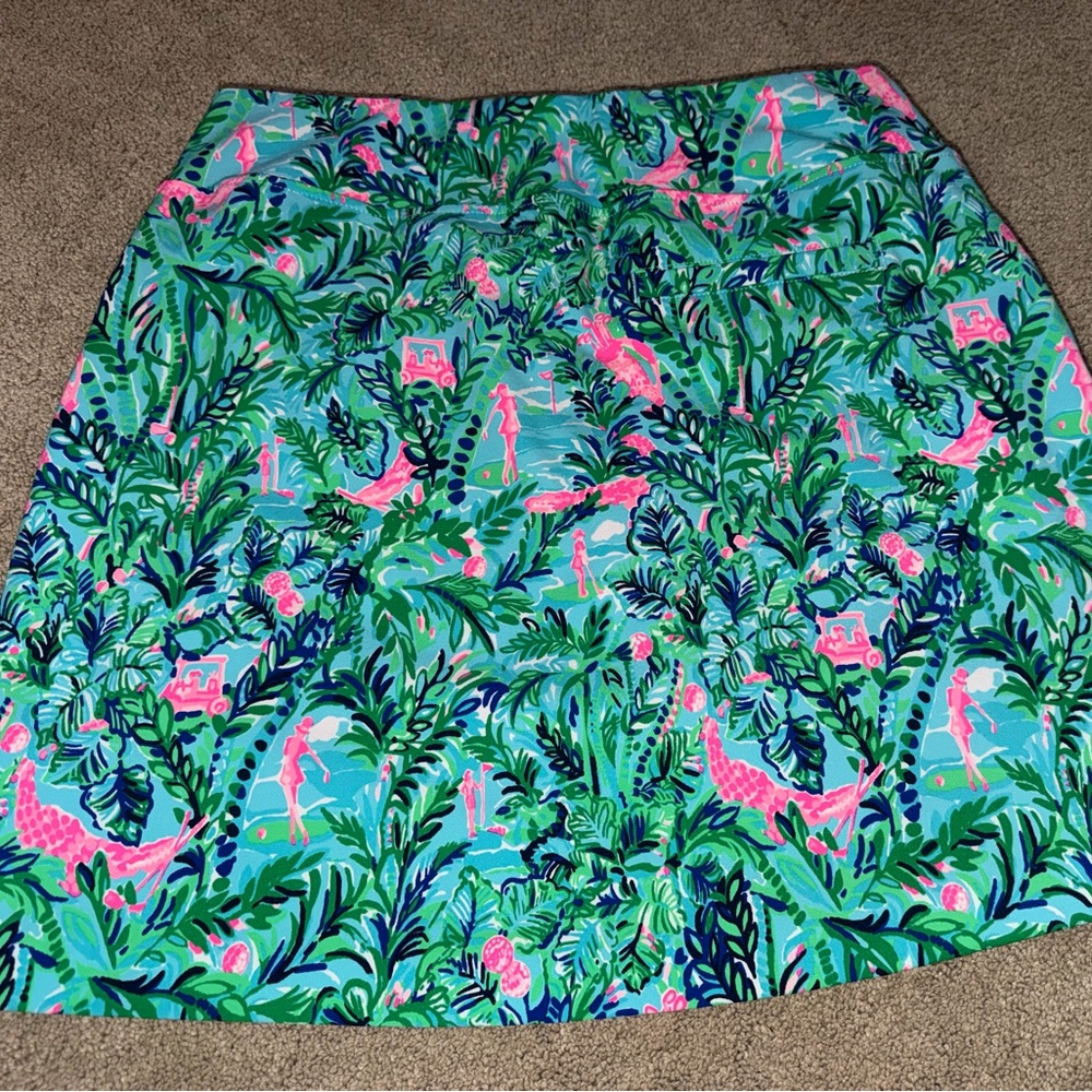 Women’s Lilly Pulitzer Monica Skort Blue Horizon Par Fection Golf UPF 50+ Size 8 - Picture 6 of 7